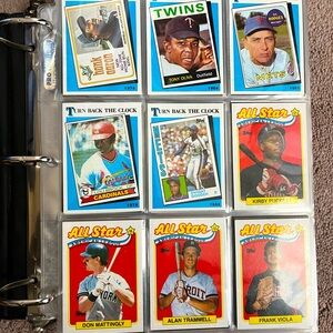 Two binders, 50 double sided sleeves each of BASEBALL CARDS.
